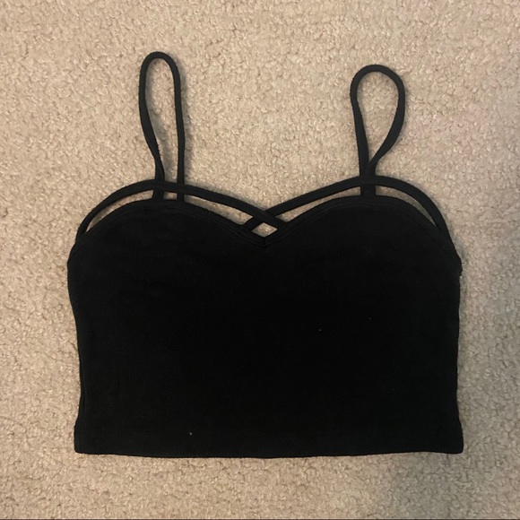 Brandy Melville Other - Brandy Melville black criss cross bralette
